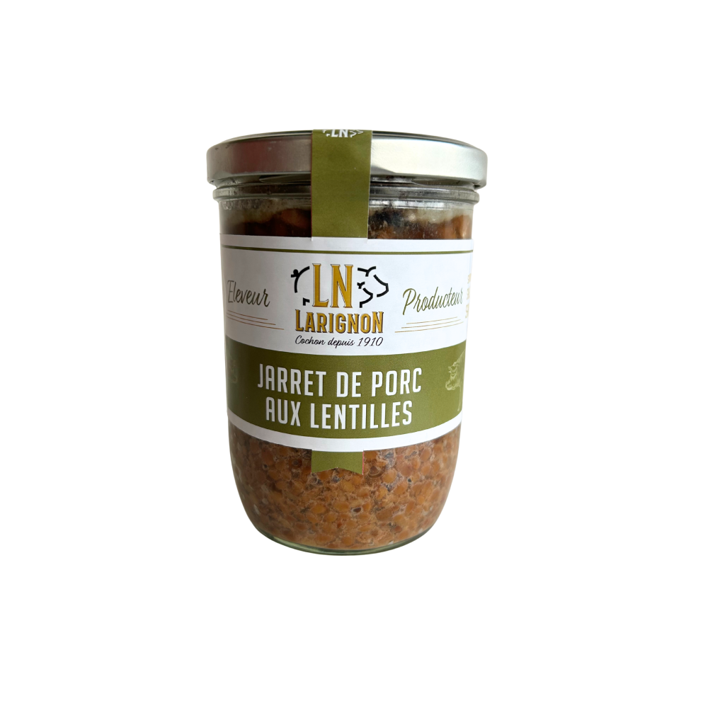 Jarret de porc aux lentilles